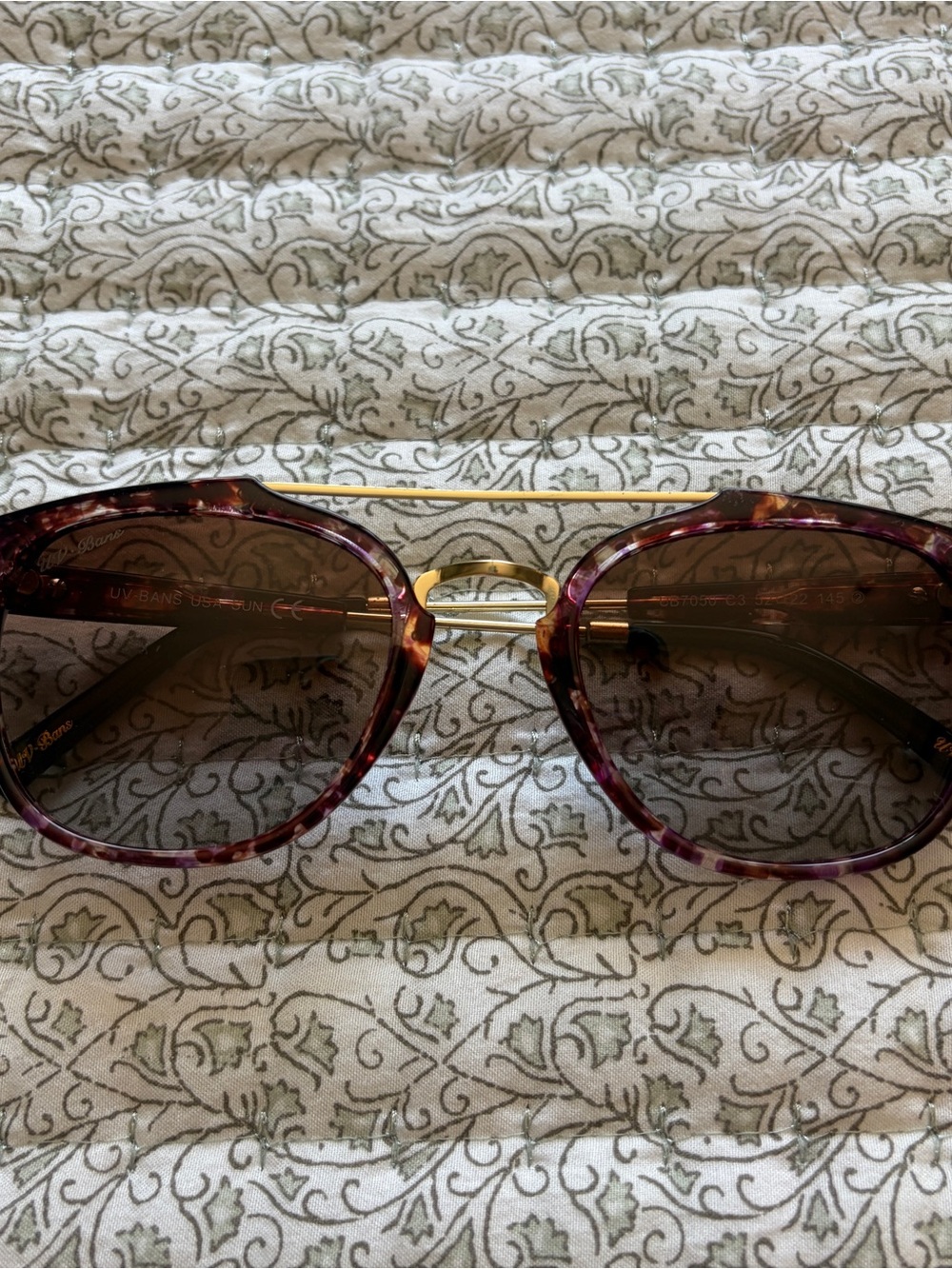Uv Bans brown purple tortoise shell sunglasses